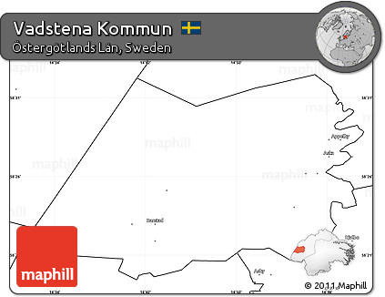 Blank Simple Map of Vadstena Kommun