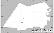 Gray Simple Map of Vadstena Kommun, single color outside