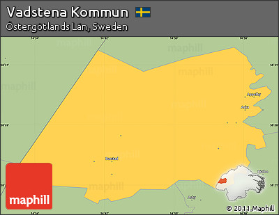 Savanna Style Simple Map of Vadstena Kommun