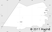 Silver Style Simple Map of Vadstena Kommun