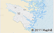 Classic Style 3D Map of Valdemarsvik Kommun, single color outside