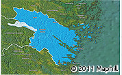 Political 3D Map of Valdemarsvik Kommun, satellite outside