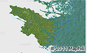 Satellite 3D Map of Valdemarsvik Kommun, single color outside