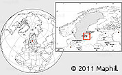 Blank Location Map of Valdemarsvik Kommun, highlighted country, highlighted parent region, within the entire country