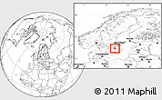 Blank Location Map of Valdemarsvik Kommun, highlighted parent region, within the entire country