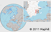 Gray Location Map of Valdemarsvik Kommun, highlighted country