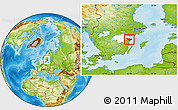 Physical Location Map of Valdemarsvik Kommun, highlighted parent region