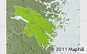 Physical Map of Valdemarsvik Kommun, semi-desaturated