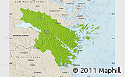 Physical Map of Valdemarsvik Kommun, shaded relief outside