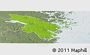 Physical Panoramic Map of Valdemarsvik Kommun, semi-desaturated