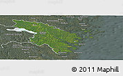 Satellite Panoramic Map of Valdemarsvik Kommun, semi-desaturated