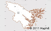 Classic Style Simple Map of Valdemarsvik Kommun, cropped outside