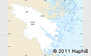 Classic Style Simple Map of Valdemarsvik Kommun, single color outside