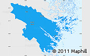 Political Simple Map of Valdemarsvik Kommun, single color outside