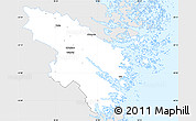 Silver Style Simple Map of Valdemarsvik Kommun, single color outside