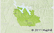 Physical 3D Map of Ydre Kommun, lighten