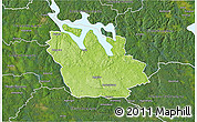 Physical 3D Map of Ydre Kommun, satellite outside