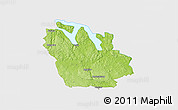 Physical 3D Map of Ydre Kommun, single color outside