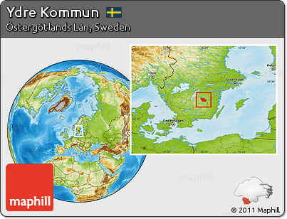Physical Location Map of Ydre Kommun