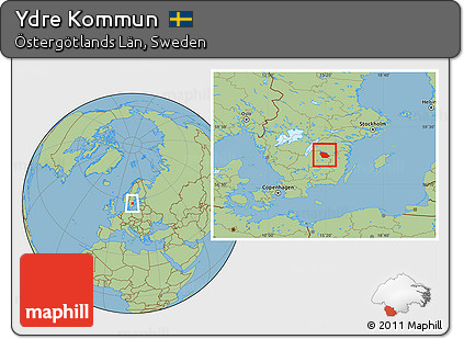 Savanna Style Location Map of Ydre Kommun