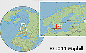 Savanna Style Location Map of Ydre Kommun, highlighted parent region, within the entire country