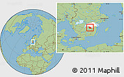 Savanna Style Location Map of Ydre Kommun, highlighted parent region