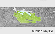 Physical Panoramic Map of Ydre Kommun, desaturated