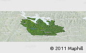 Satellite Panoramic Map of Ydre Kommun, lighten