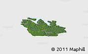 Satellite Panoramic Map of Ydre Kommun, single color outside