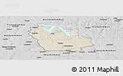 Shaded Relief Panoramic Map of Ydre Kommun, desaturated