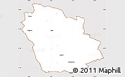 Classic Style Simple Map of Ydre Kommun, cropped outside