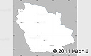 Gray Simple Map of Ydre Kommun, single color outside