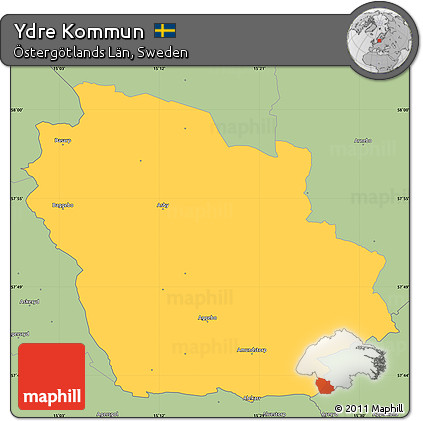 Savanna Style Simple Map of Ydre Kommun