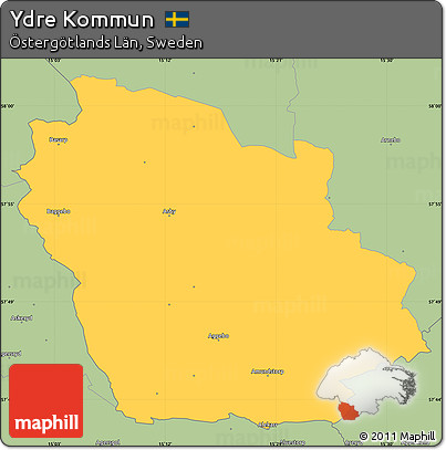 Savanna Style Simple Map of Ydre Kommun