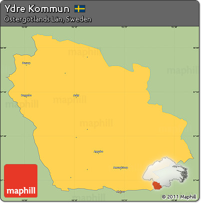 Savanna Style Simple Map of Ydre Kommun, single color outside