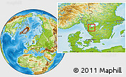 Physical Location Map of Grästorp Kommun