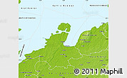 Physical Map of Lidköping Kommun