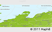 Physical Panoramic Map of Lidköping Kommun