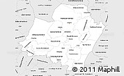 Silver Style Simple Map of Skaraborgs Län