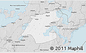 Silver Style 3D Map of Töreboda Kommun