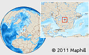 Shaded Relief Location Map of Töreboda Kommun