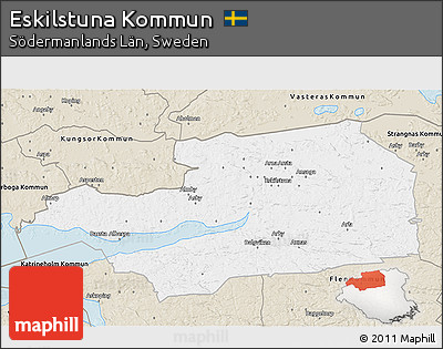 Classic Style 3D Map of Eskilstuna Kommun