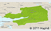 Physical 3D Map of Eskilstuna Kommun, shaded relief outside