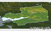 Satellite 3D Map of Eskilstuna Kommun, darken