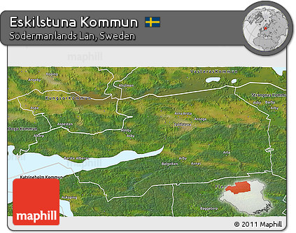 Satellite 3D Map of Eskilstuna Kommun