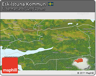 Satellite 3D Map of Eskilstuna Kommun