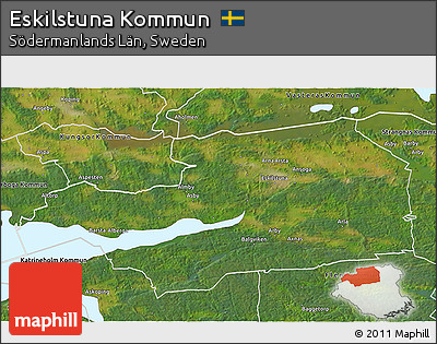 Satellite 3D Map of Eskilstuna Kommun