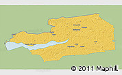 Savanna Style 3D Map of Eskilstuna Kommun, single color outside