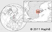 Blank Location Map of Eskilstuna Kommun, highlighted country, highlighted parent region