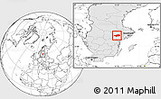 Blank Location Map of Eskilstuna Kommun, highlighted country